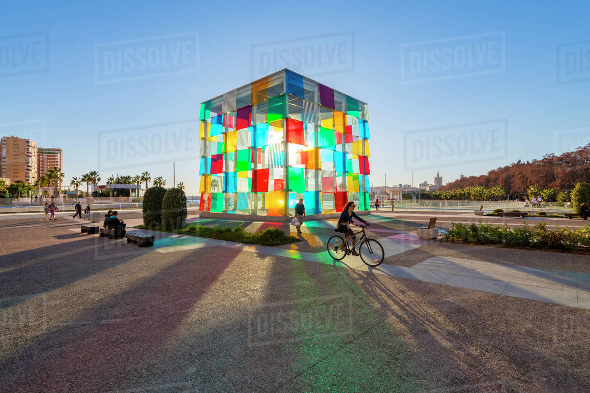 Centre Pompidou Museum, Malaga City, Costa Del Sol, Andalusia, Spain, Europe Royalty-free stock photo