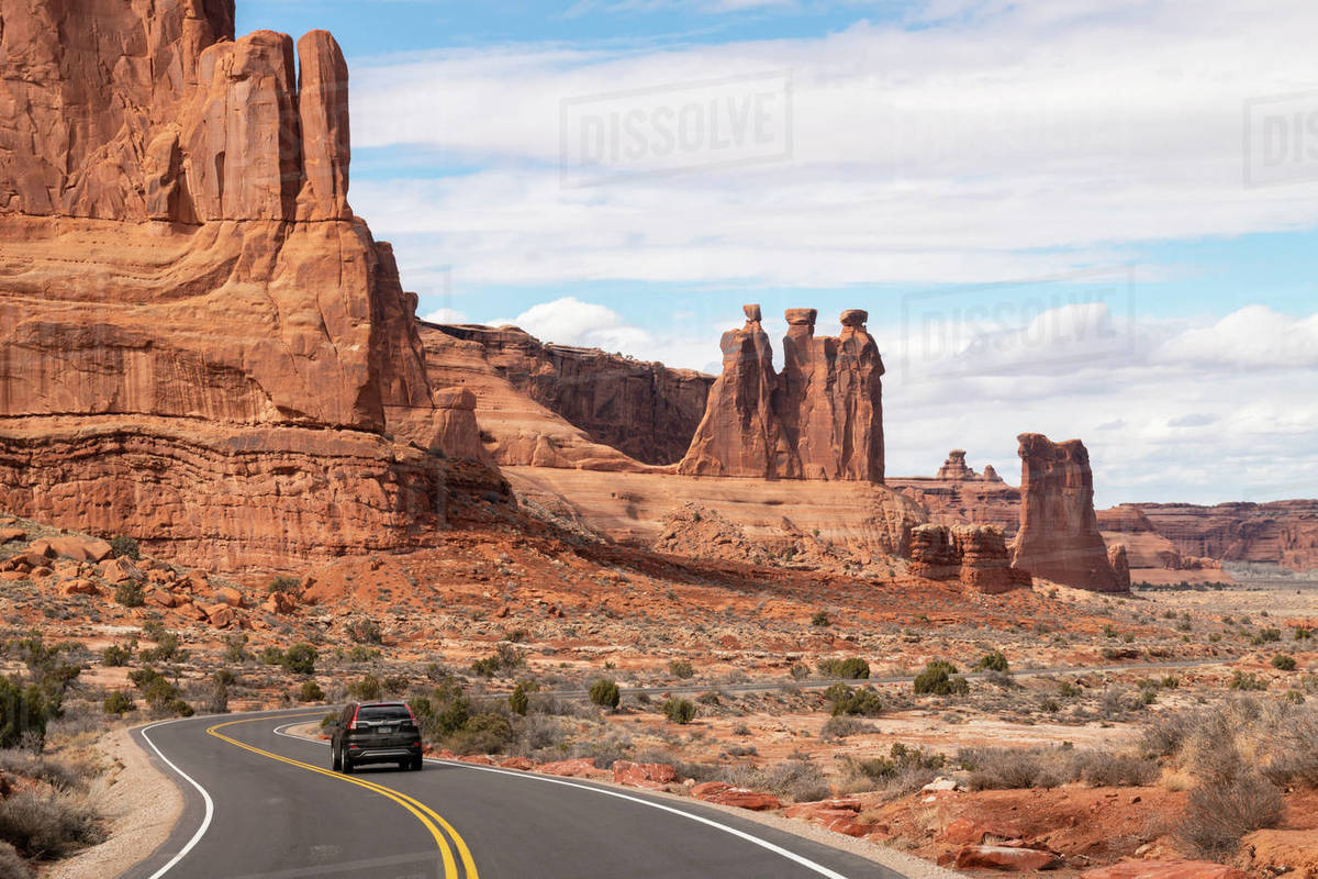 Park Avenue, Arches National Park, Moab, Utah, United States of America, North America Royalty-free stock photo