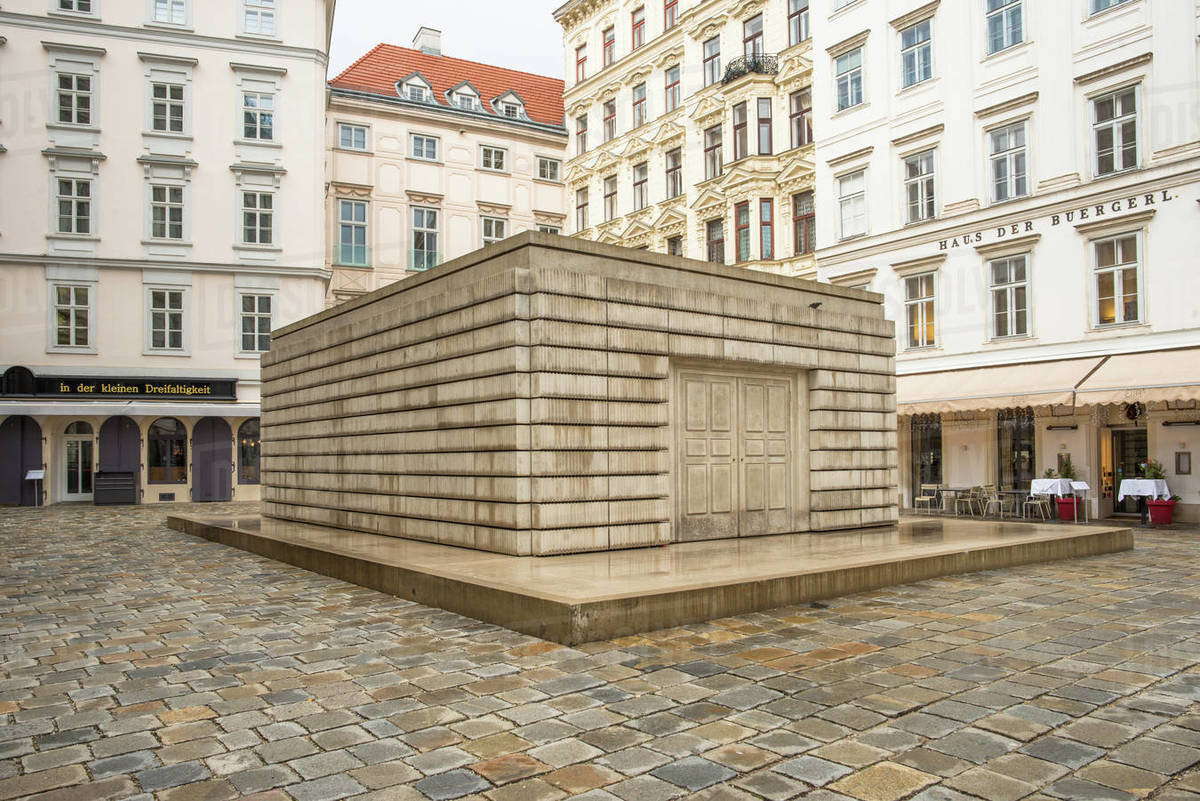 Judenplatz Holocaust Memorial (The Nameless Library), in the Judenplatz square, Vienna, Austria, Europe Royalty-free stock photo