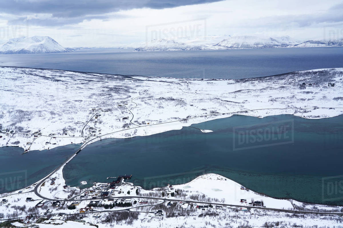 Lyngen Alps, Nordlenangen, Lyngen peninsula, Troms County, Norway, Scandinavia, Europe Royalty-free stock photo