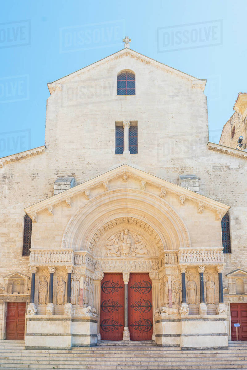 Church of St. Trophime, Arles, Bouches du Rhone, Provence, Provence-Alpes-Cote d'Azur, France, Europe Royalty-free stock photo