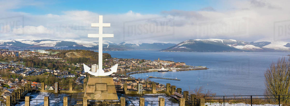 Free French Memorial, Lyle Hill, Greenock, River Clyde, Scotland, United Kingdom, Europe Royalty-free stock photo