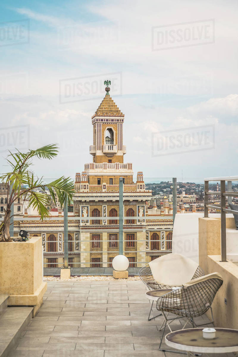 Bacardi building, La Habana (Havana), Cuba, West Indies, Caribbean, Central America Royalty-free stock photo