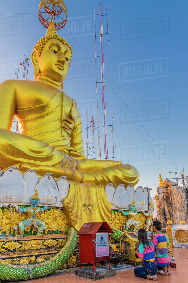The big Buddha statue at the Tiger Cave Temple in Krabi, Thailand, Southeast Asia, Asia Royalty-free stock photo