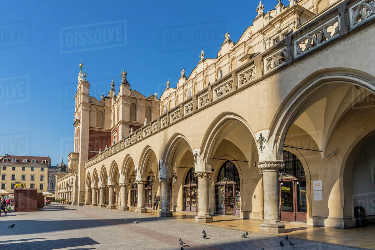 Cloth Hall in the main square, Rynek Glowny, in the medieval old town, UNESCO World Heritage Site, Krakow, Poland, Europe Rights-managed stock photo