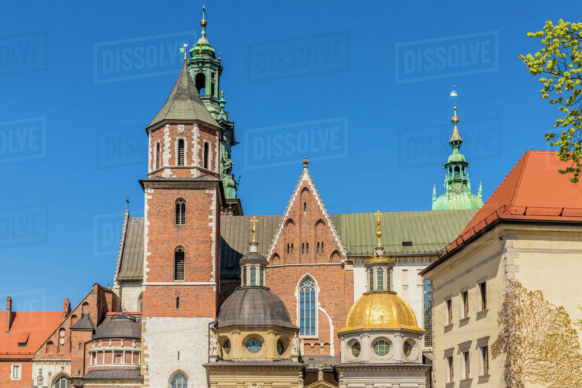 Wawel Cathedral at Wawel Royal Castle, UNESCO World Heritage Site, in the medieval old town, in Krakow, Poland, Europe Rights-managed stock photo