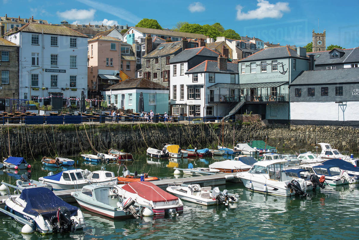 Custom House Quay in Falmouth, Cornwall, England, United Kingdom