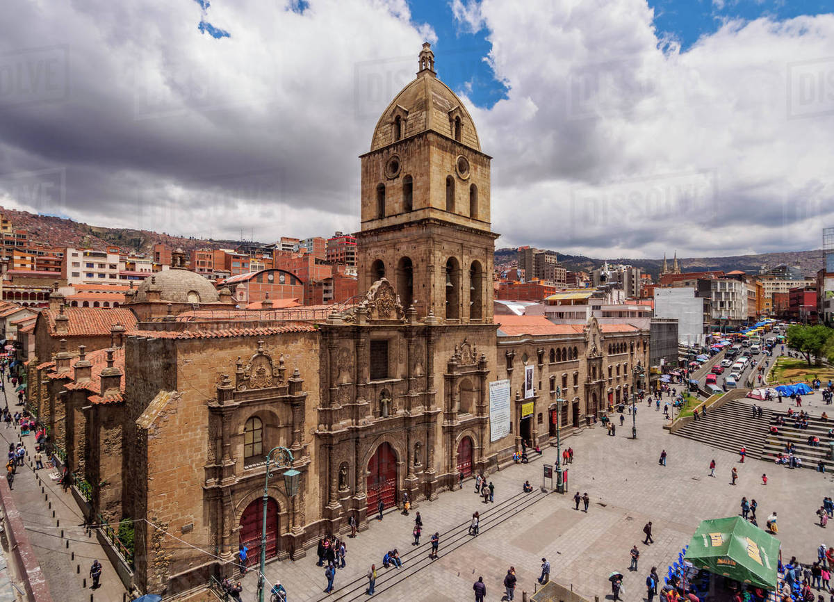 Basilica of San Francisco, elevated view, La Paz, Bolivia, South