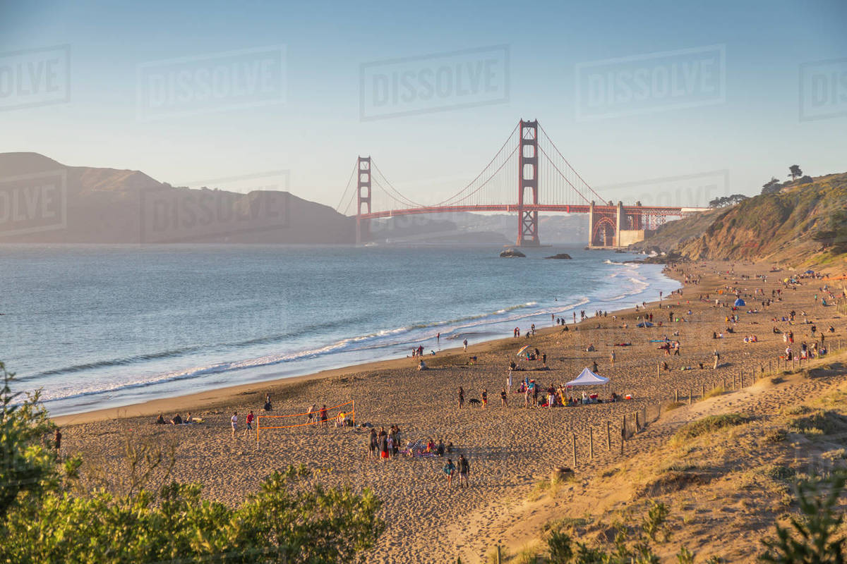 View Of Golden Gate Bridge From Baker Beach At Sunset South Bay Golden Gate Bridge From Baker Beach