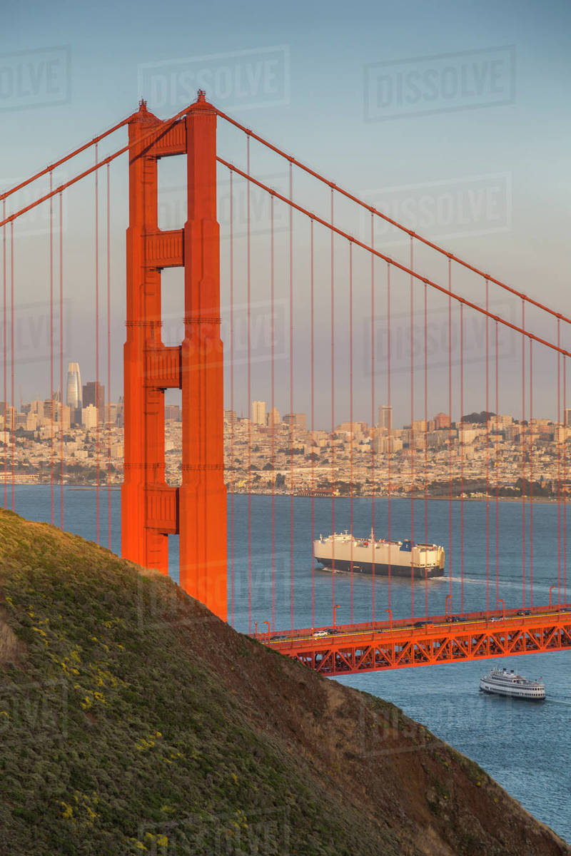 View Of Golden Gate Bridge From Golden Gate Bridge Vista Point At 