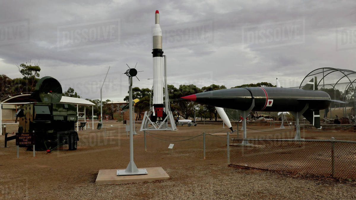 WOOMERA, AUSTRALIA the historic nuclear armed blue steel rocket at