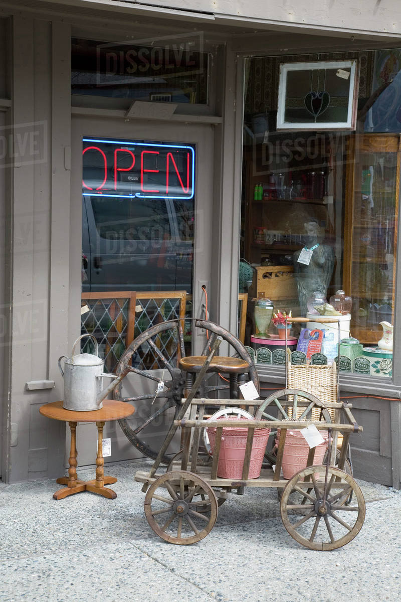 WA, La Conner, La Conner shops, a tourists' delight Stock Photo