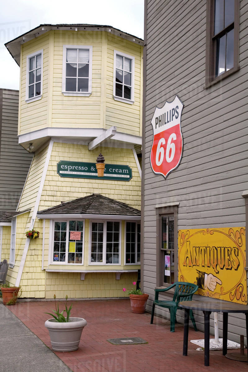 WA, La Conner, La Conner shops, a tourists' delight Stock Photo
