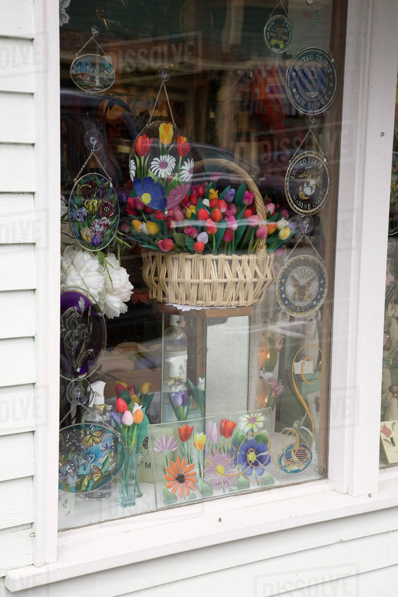 WA, La Conner, La Conner shops, a tourists' delight Stock Photo