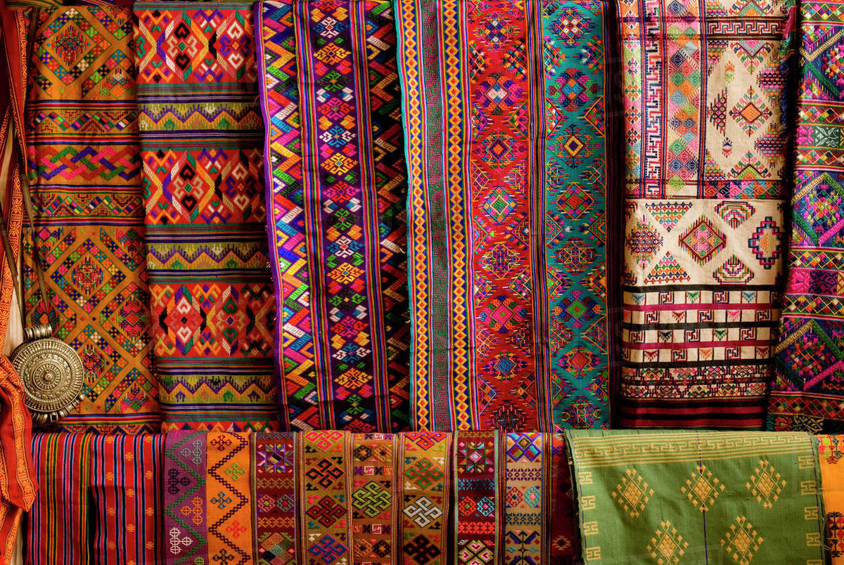 Bhutan fabrics for sale, Bhutan Stock Photo Dissolve