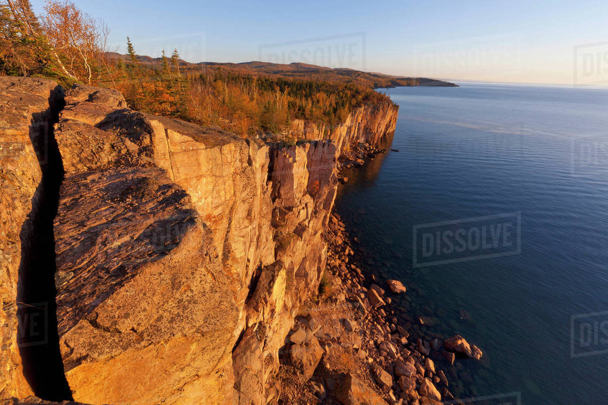 Palisade Head overlooking Lake Superior in Tettegouche State Park, Minnesota, USA Stock Photo