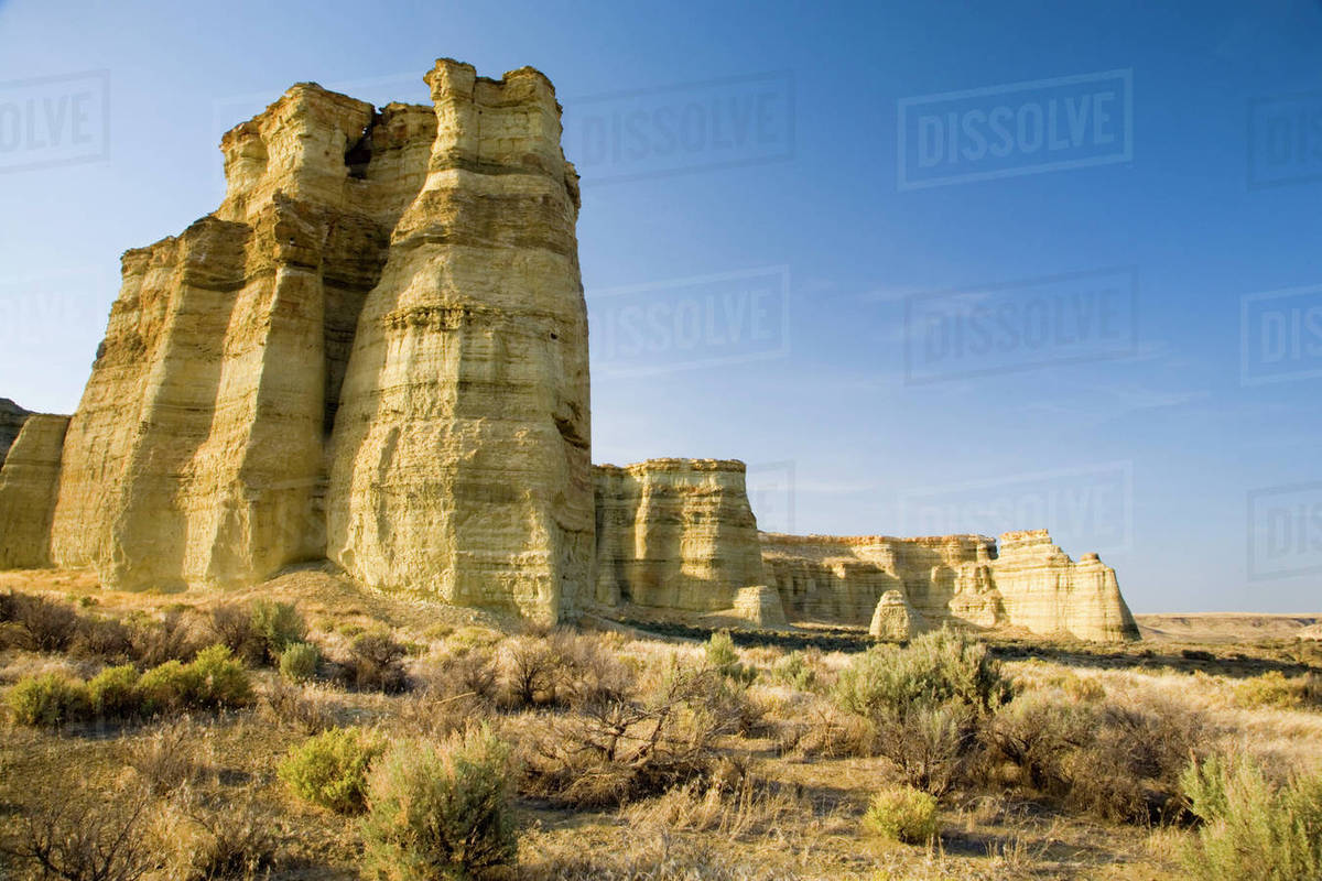 Pillars of Rome tower over remote high desert country in southeastern