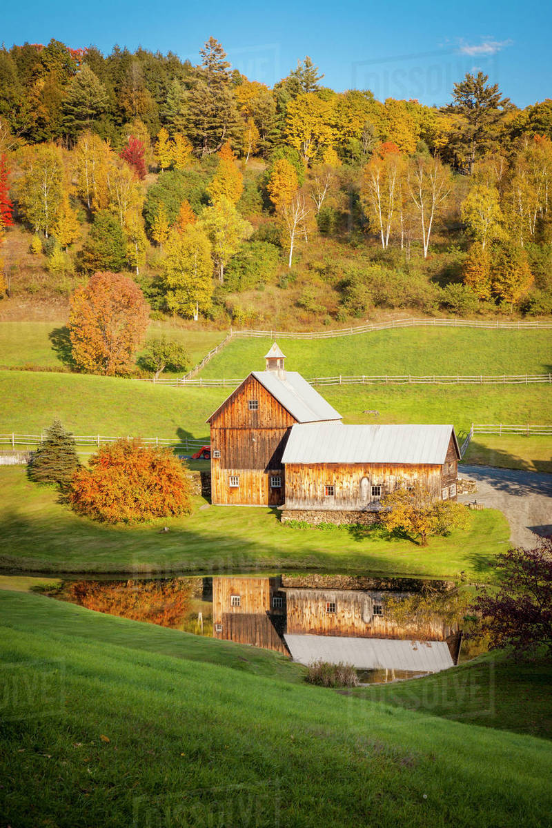 Sleepy Hollow Farm near Woodstock, Vermont, USA. Stock Photo Dissolve