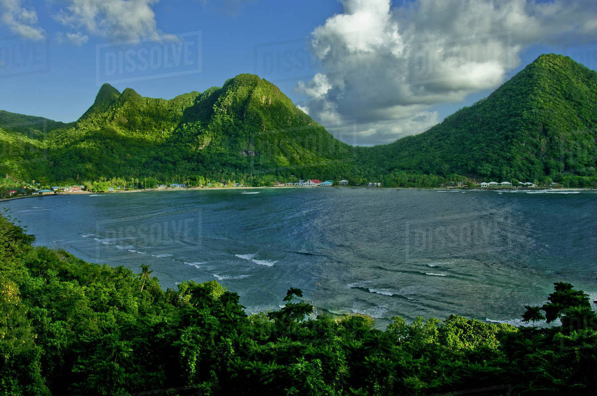 Mount Alava rises above Vatia Bay on the north coast of Tutuila Island