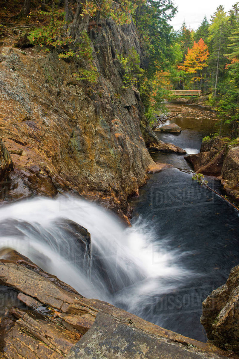 Smalls Falls near Rangeley, Maine. Stock Photo Dissolve