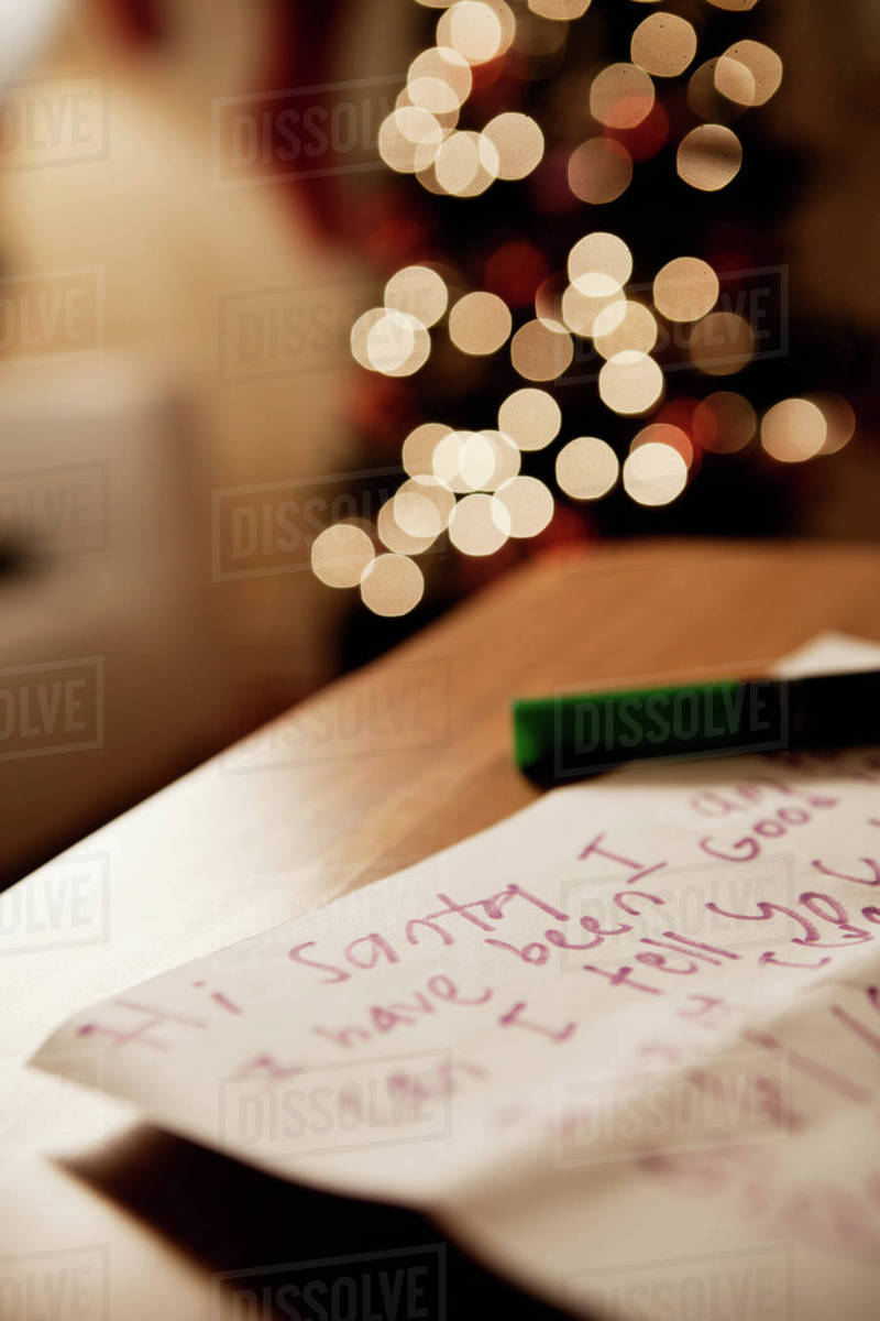 Handwritten letter to santa - Stock Photo - Dissolve