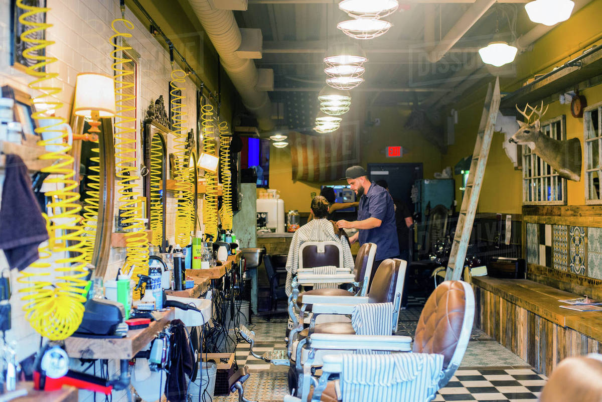 Barber at work Stock Photo Dissolve
