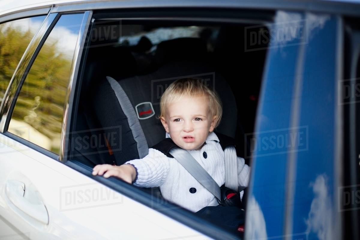 Boy in car Stock Photo Dissolve