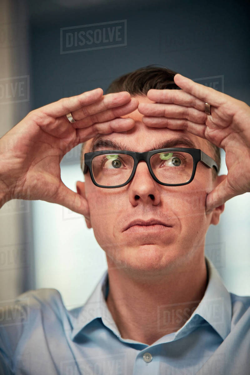 Man in deep thought Stock Photo Dissolve