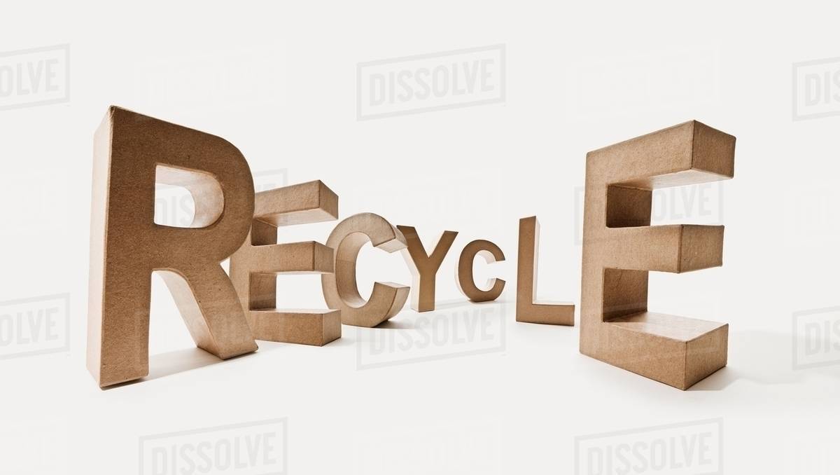 Letters spelling the word recycle - Royalty-free Stock Photo | Dissolve