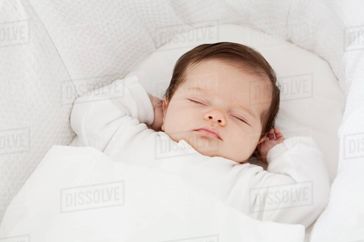 Baby sleeping in a Stock Photo Dissolve