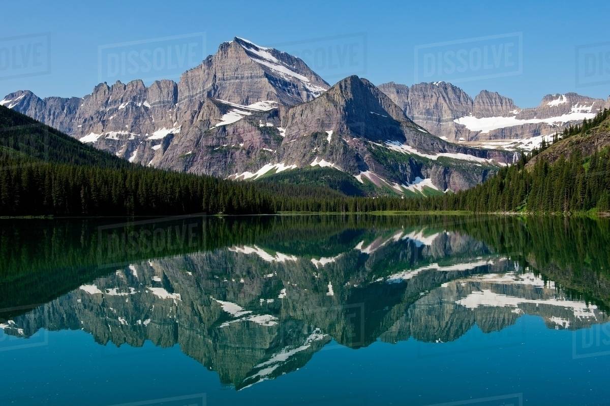 lake josephine mt gould allen mountain and grinnell point