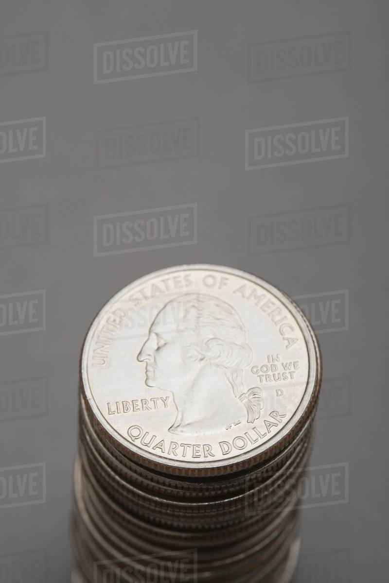 Stack of quarters Stock Photo Dissolve