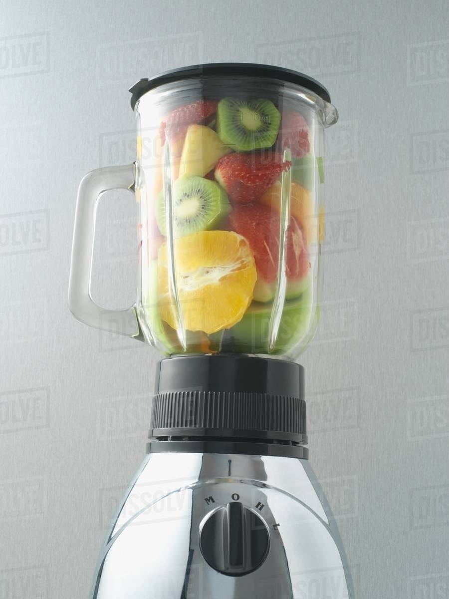Fruit in a blender Stock Photo Dissolve