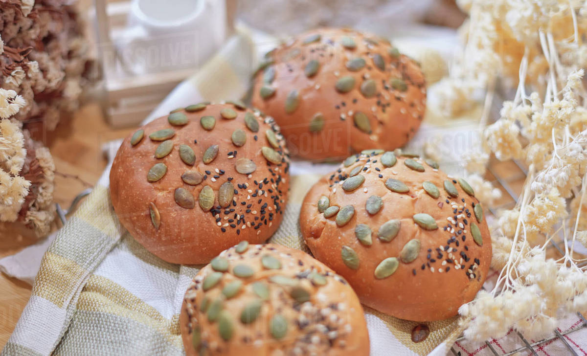 Whole grains buns Stock Photo Dissolve