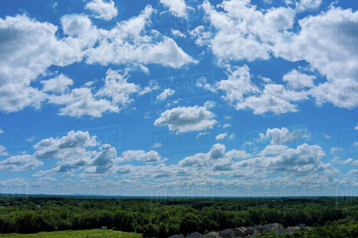 Aerial view of residential neighborhood housing development district