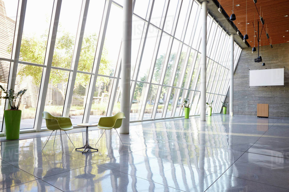 Empty Foyer Area Of Modern Office Stock Photo Dissolve