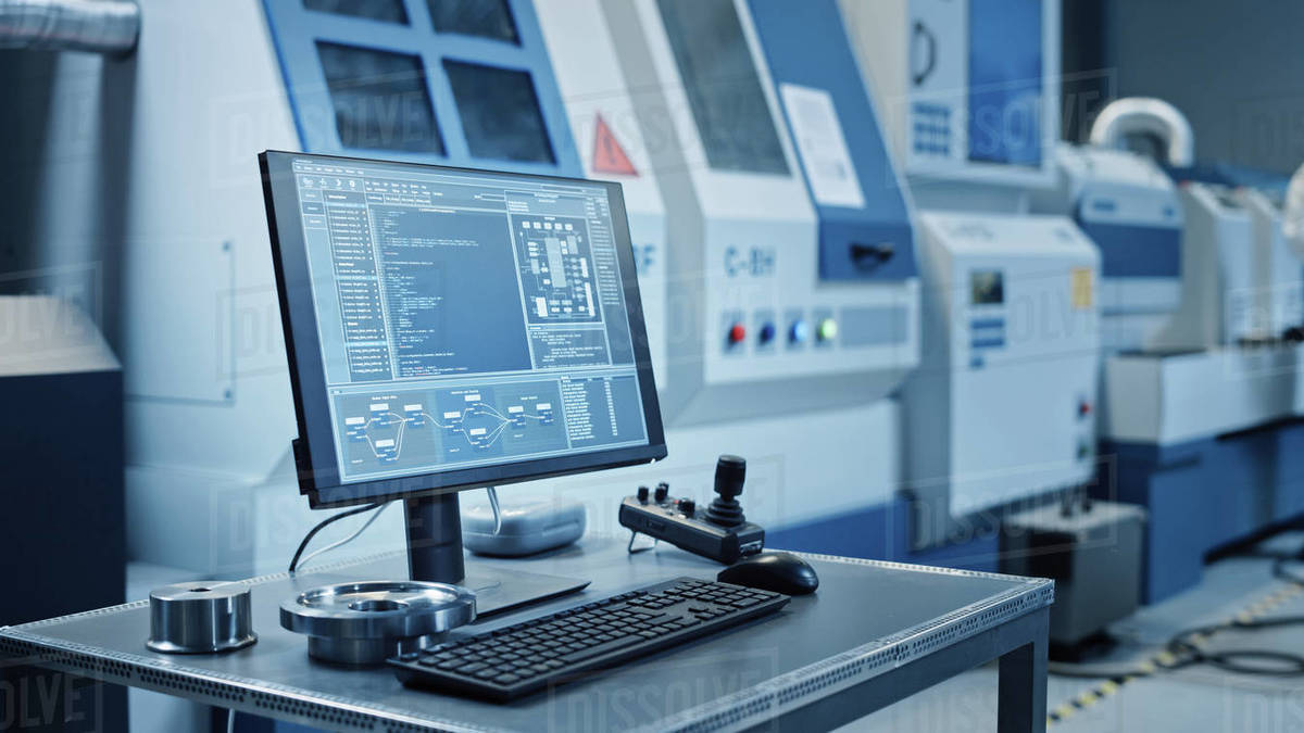 Computer Showing Infrastructure System Control on its Display - Royalty ...