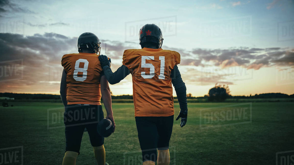 American Football Game Start Teams Ready Stock Photo Dissolve