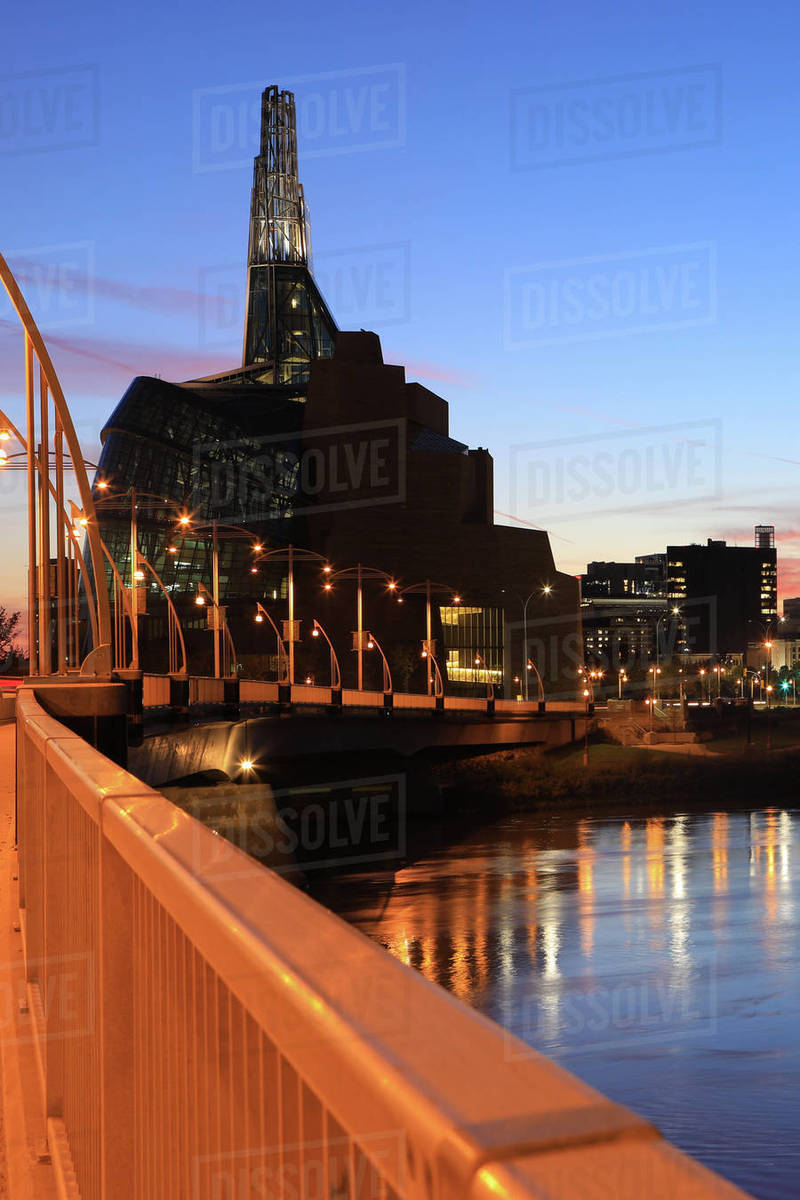 A Vertical of Winnipeg, Manitoba skyline at sunset - Royalty-free Stock ...
