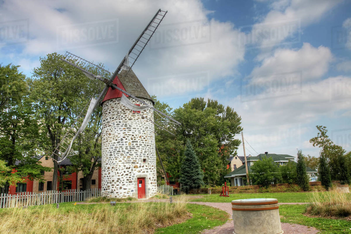 The Moulin de PointeauxTrembles, a Stone Windmill from Quebec, Canada