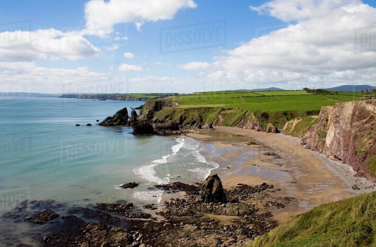 Ballydowane, Co Waterford, Ireland; Beach Near Bunmahon Stock Photo