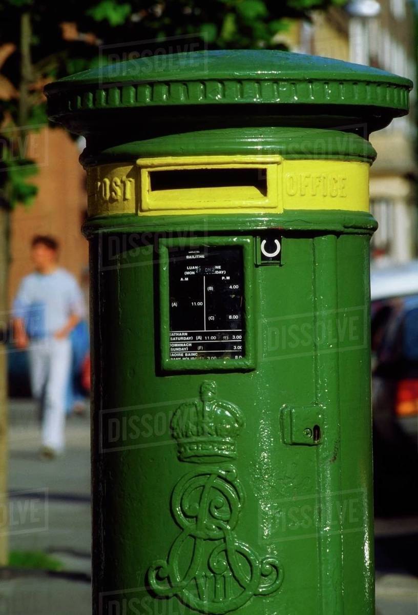 Ireland; Old Post Box Stock Photo Dissolve