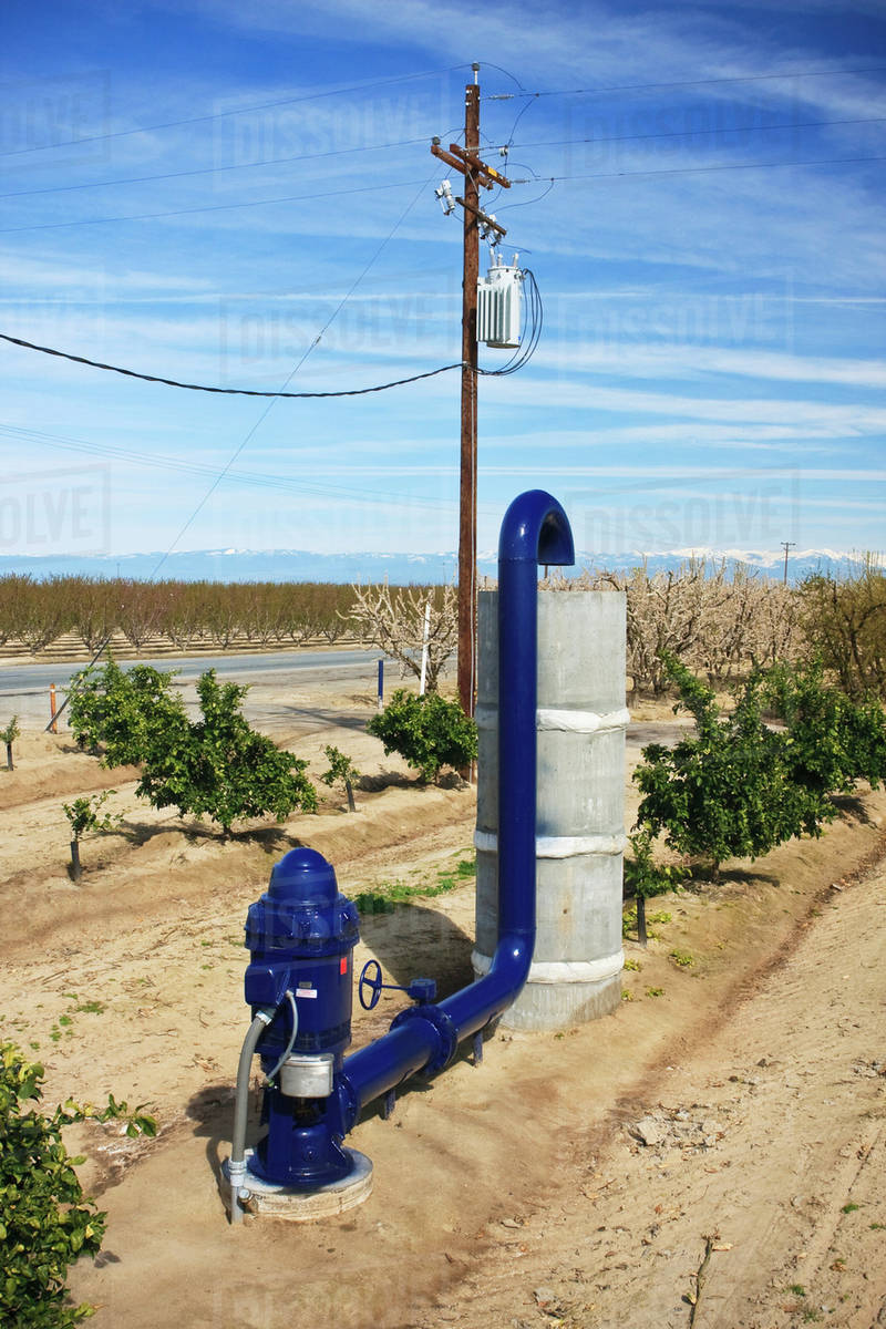 Agriculture Electric powered irrigation water pump and standpipe in