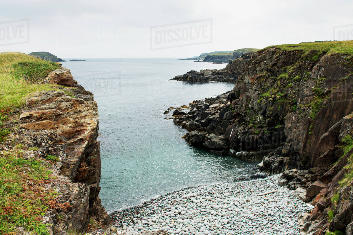 Rugged cliffs along the atlantic coastline; Little Catalina