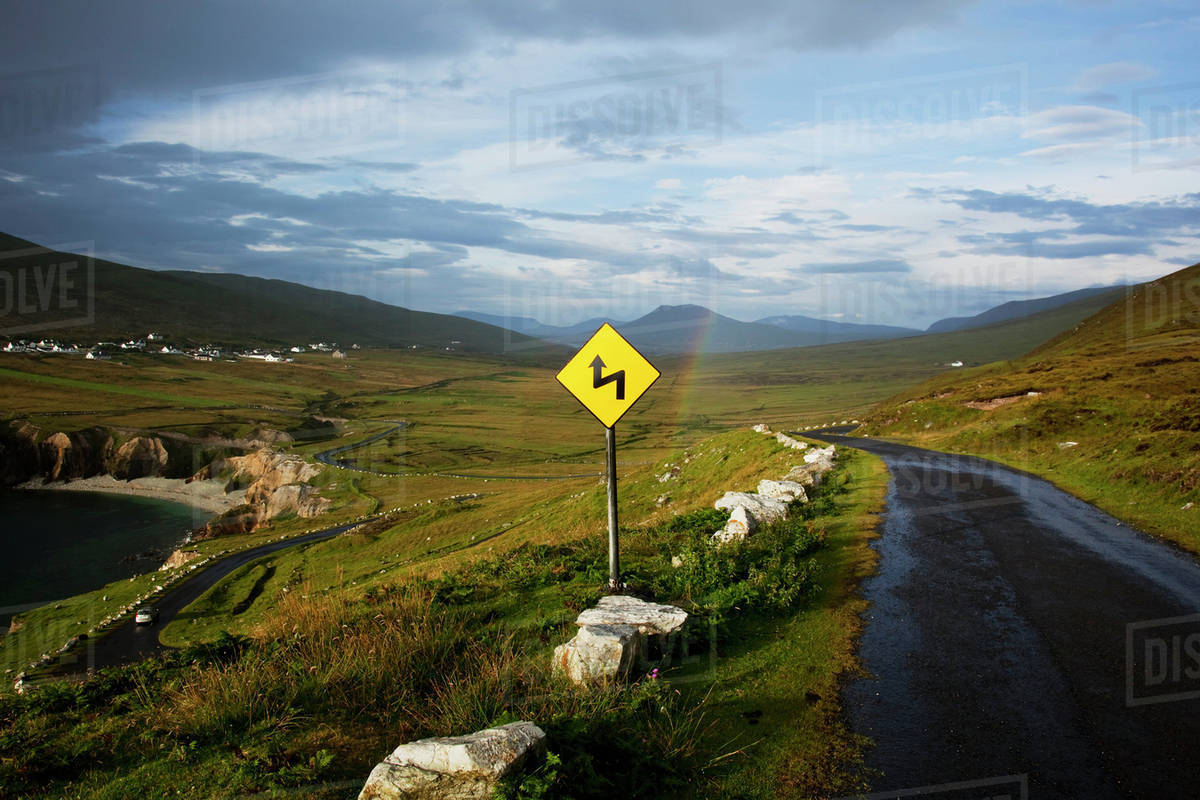 The Atlantic Drive on Achill Island; County Mayo, Ireland Stock Photo