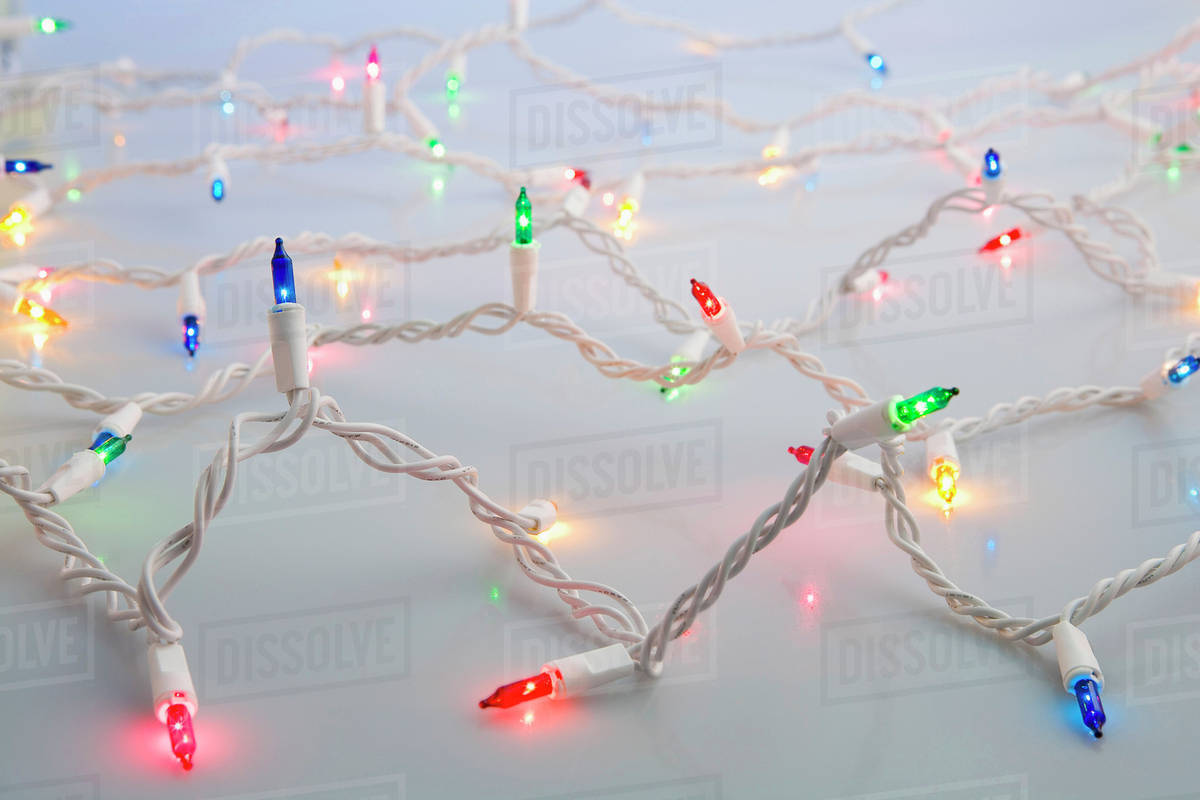  Of Multiple Strands Of MultiColored Christmas Tree Lights In