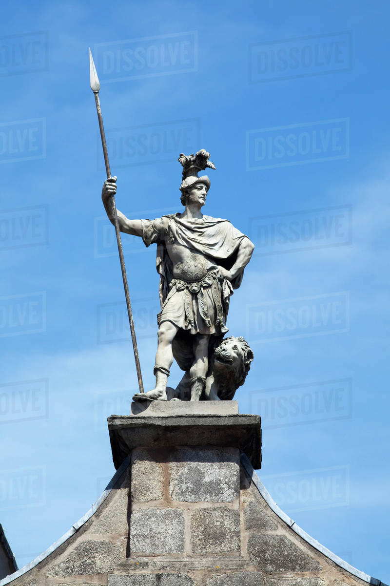 Statue at the entrance to dublin castle;County dublin, ireland Stock