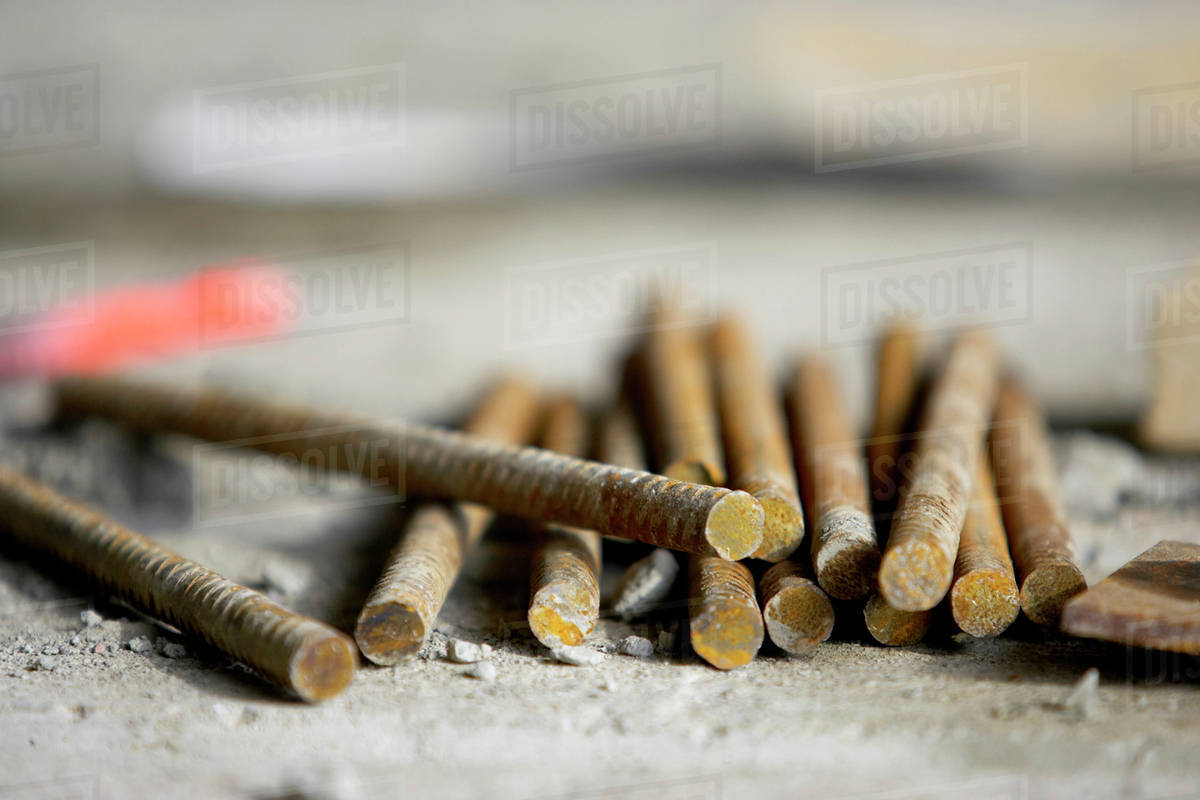 Pile Of Rebar; Canada, Ontario, Hamilton Facility) Stock