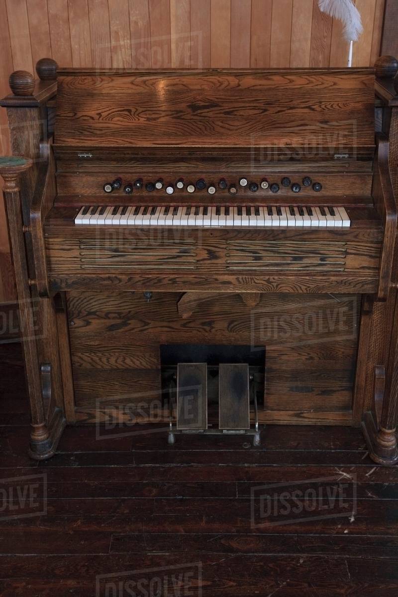 A Piano With Foot Pedals Stock Photo Dissolve