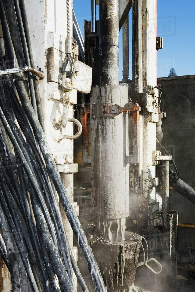 Edson, Alberta, Canada; View Of Rig Floor, Drill Pipe Connection And